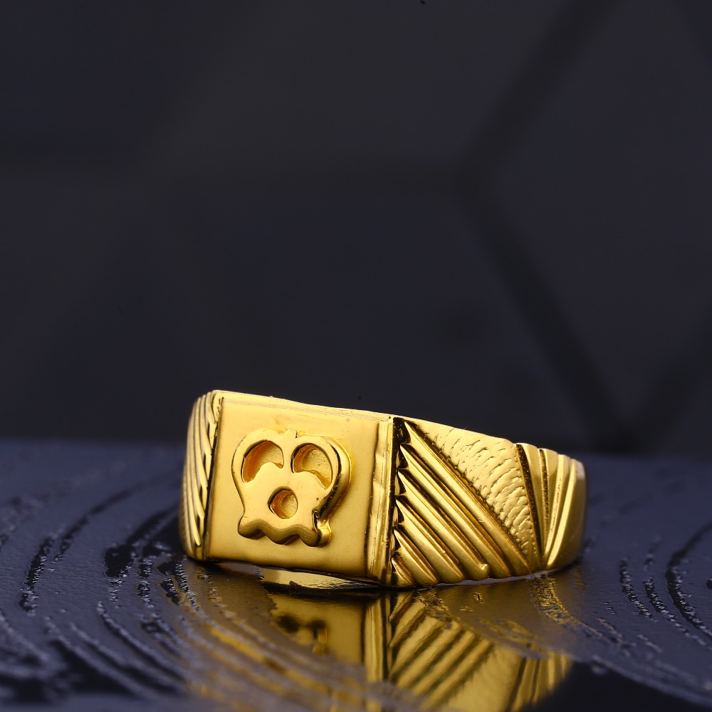 22kt Gold Hallmark Gorgeous Gentlemen's Plain Ring MR746