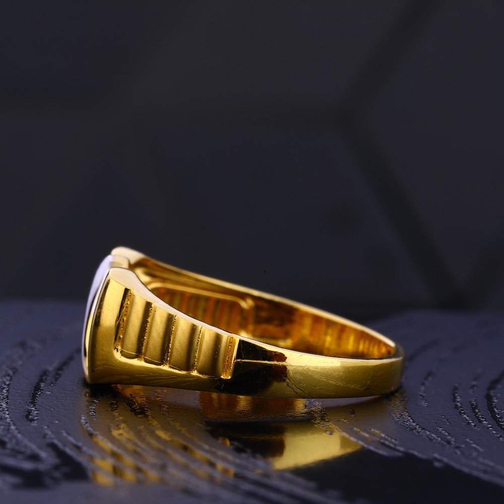 22kt gold hallmark Fancy gentlemen's plain ring MR745 - Image 2
