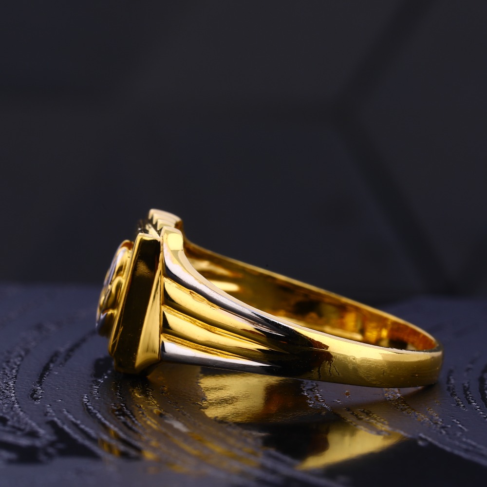 22KT Gold Hallmark Designer Gentlemen's Plain Ring MR742 - Image 2