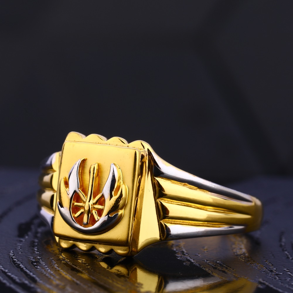 22KT Gold Hallmark Designer Gentlemen's Plain Ring  MR742