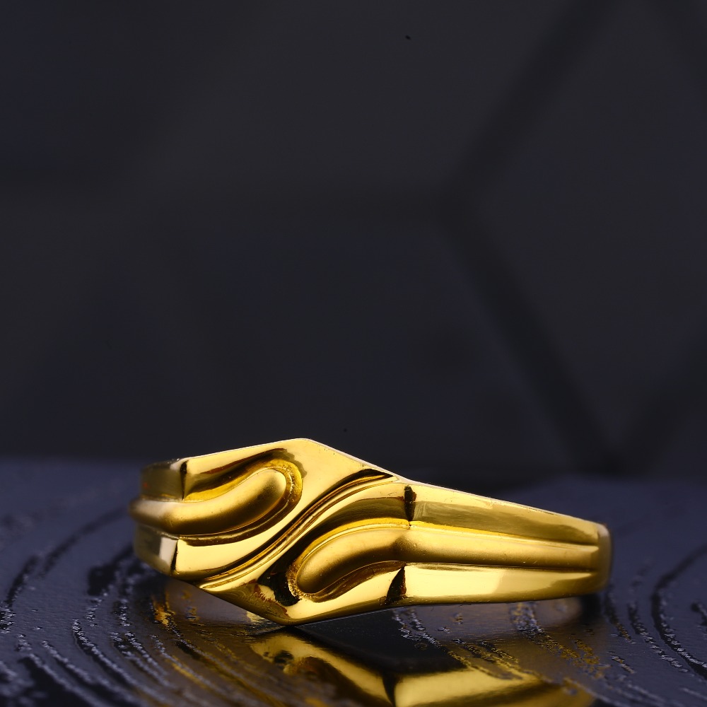 22KT Gold Hallmark Classic Gentlemen's Plain Ring  MR741