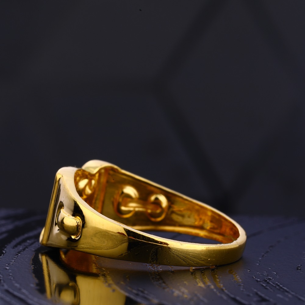 22KT Gold Plain Men's Ring MR732 - Image 2