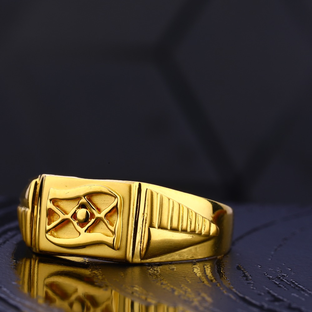 916 Gold Hallmark Exclusive Gentlemen's Plain Ring MR728