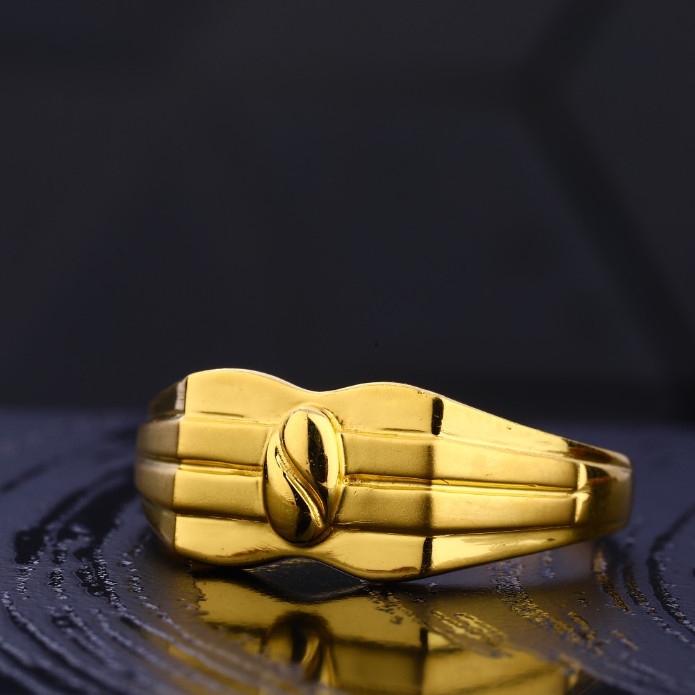 916 Gold Gorgeous  Men's Plain Ring MR722