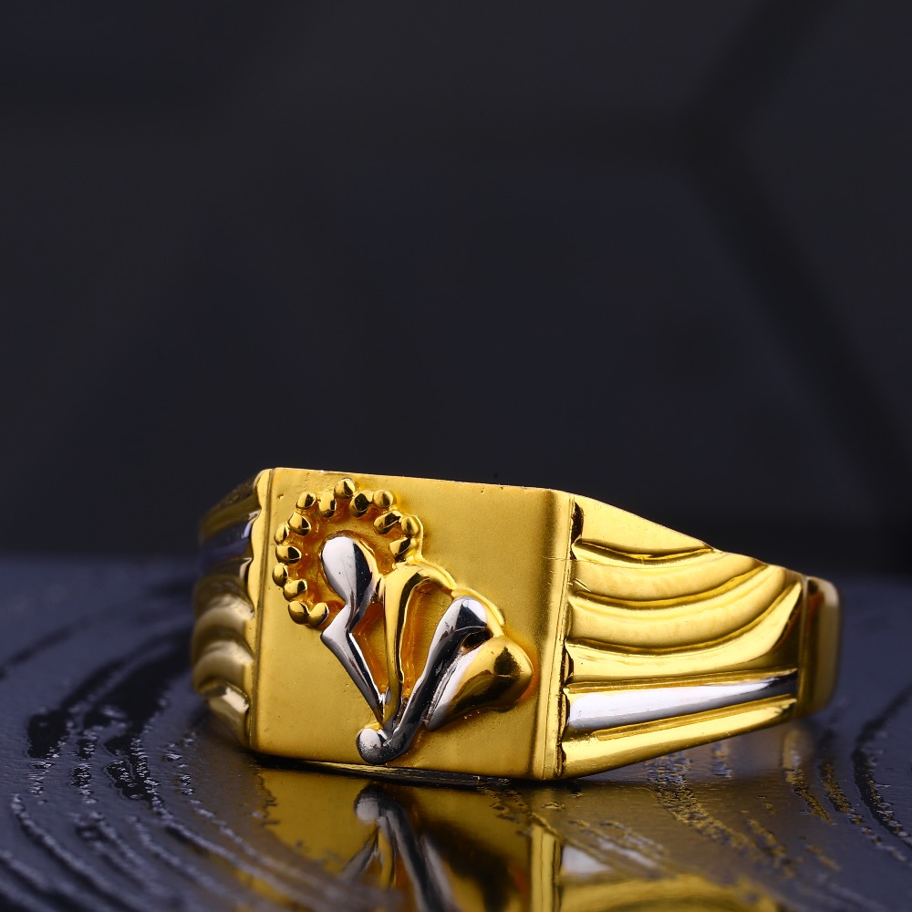 916 Gold Fancy Men's Plain Ring MR721