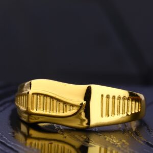 916 Gold Men's Plain Ring MR716