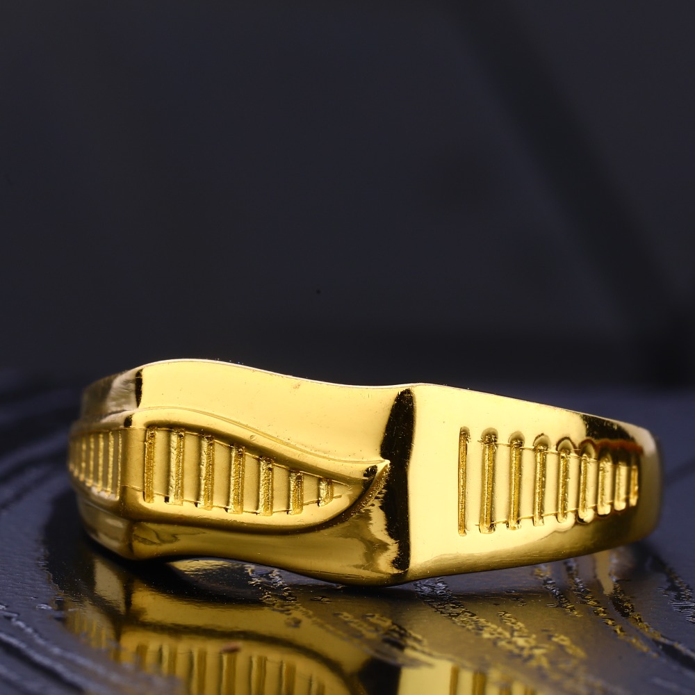 916 Gold Men's Plain Ring MR716