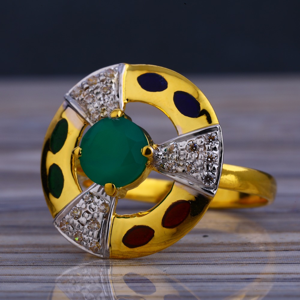 916 Color Stone Exclusive Ladies Long Ring LLR217