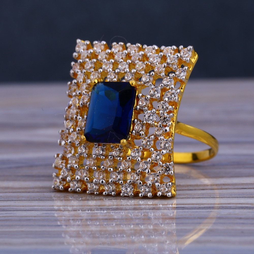 916 Color Stone Designer Ladies Long Ring LLR215