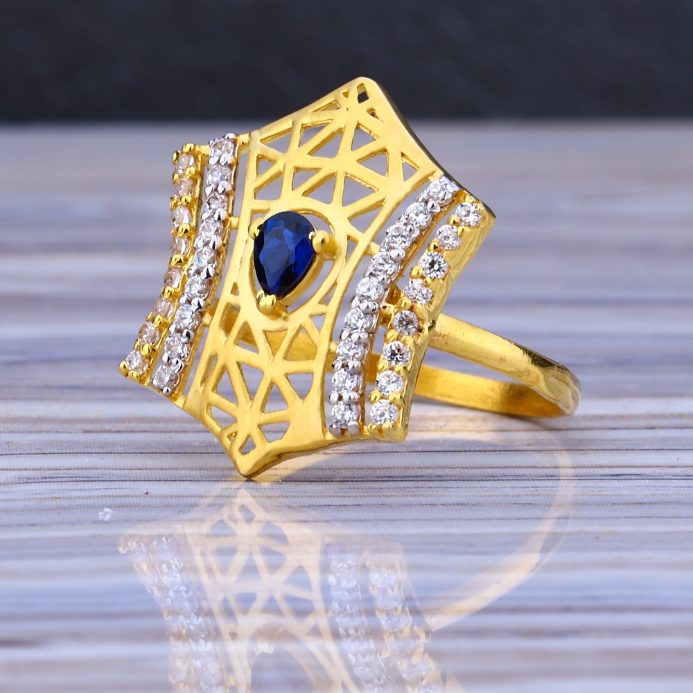 22CT Gold Stylish Ladies Long Ring LLR182