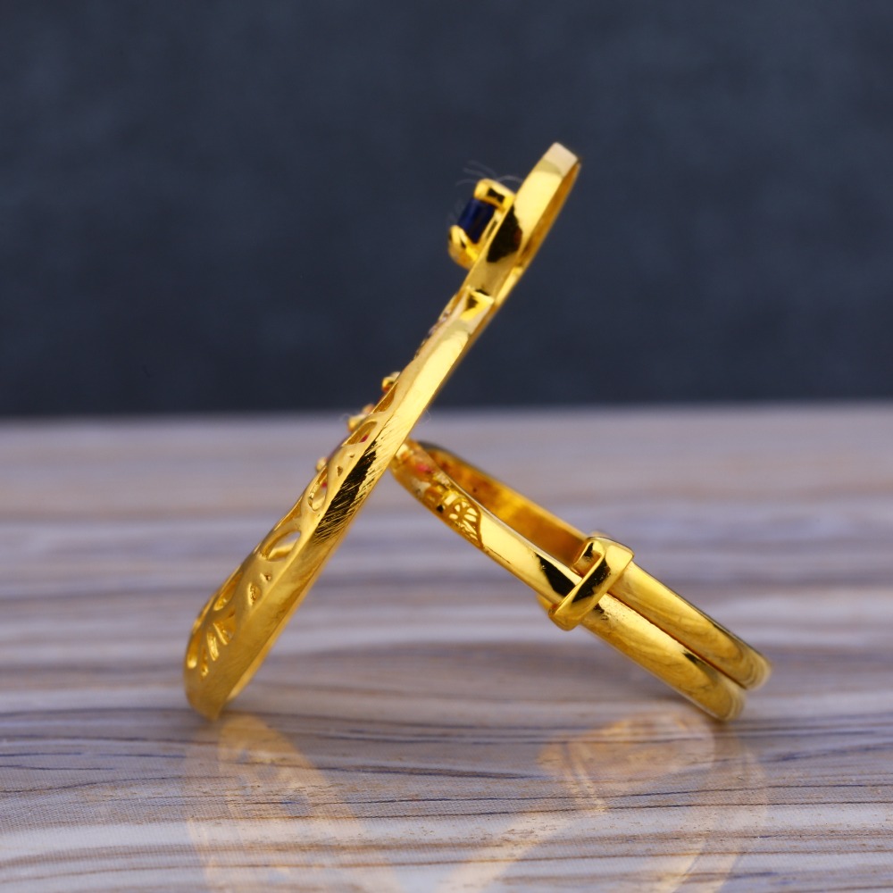 22KT Gold Hallmark Fancy Women's Long Ring LLR249 - Image 2