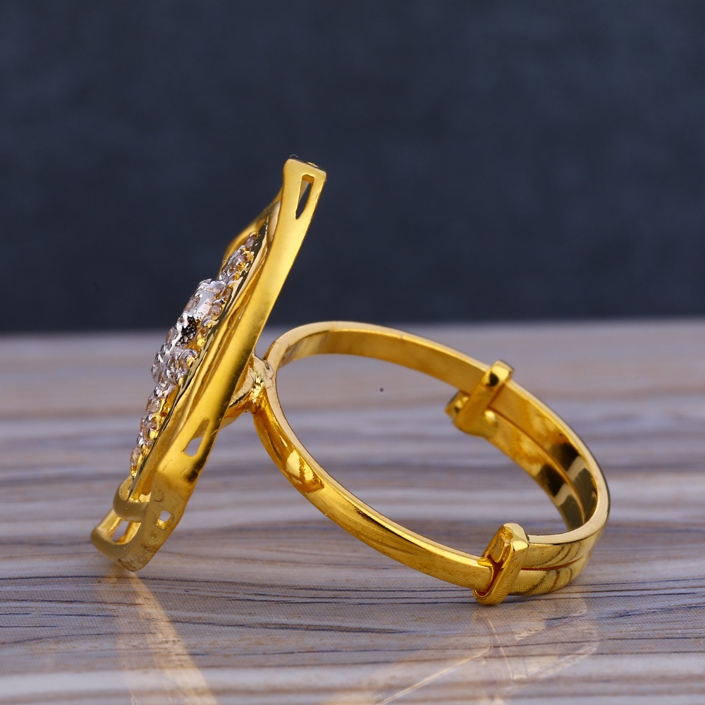22KT Gold Hallmark Exclusive Women's Long Ring LLR247 - Image 2