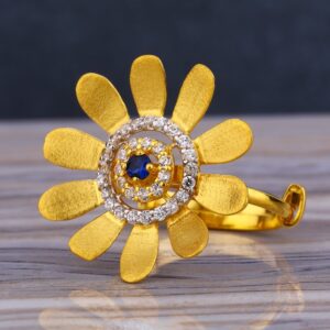 22KT Gold Hallmark Women's  Long Ring LLR244