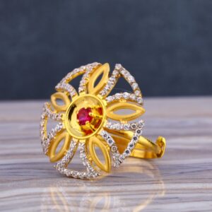 916 Gold Ladies Hallmark Exclusive Long Ring LLR232