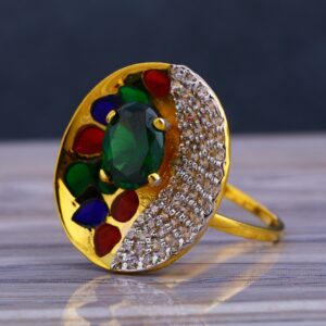 916 Gold Ladies Hallmark Designer Long Ring LLR230