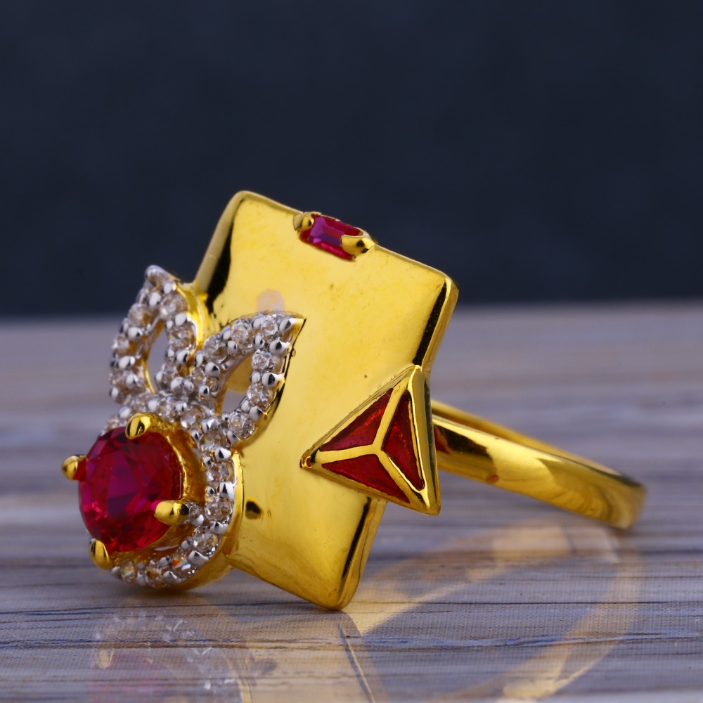 916 Gold Ladies Hallmark Classic Long Ring LLR229