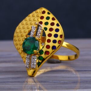916 Gold Ladies Hallmark Long Ring LLR228