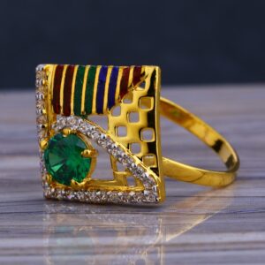 916 Gold Ladies Stylish Long Ring LLR227