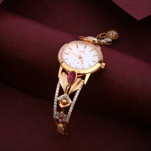 18CT Rise Gold Diamond Fancy Watch RLW233