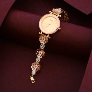 18KT Cz Hallmark Stylish Rose Gold Ladies Watch RLW237