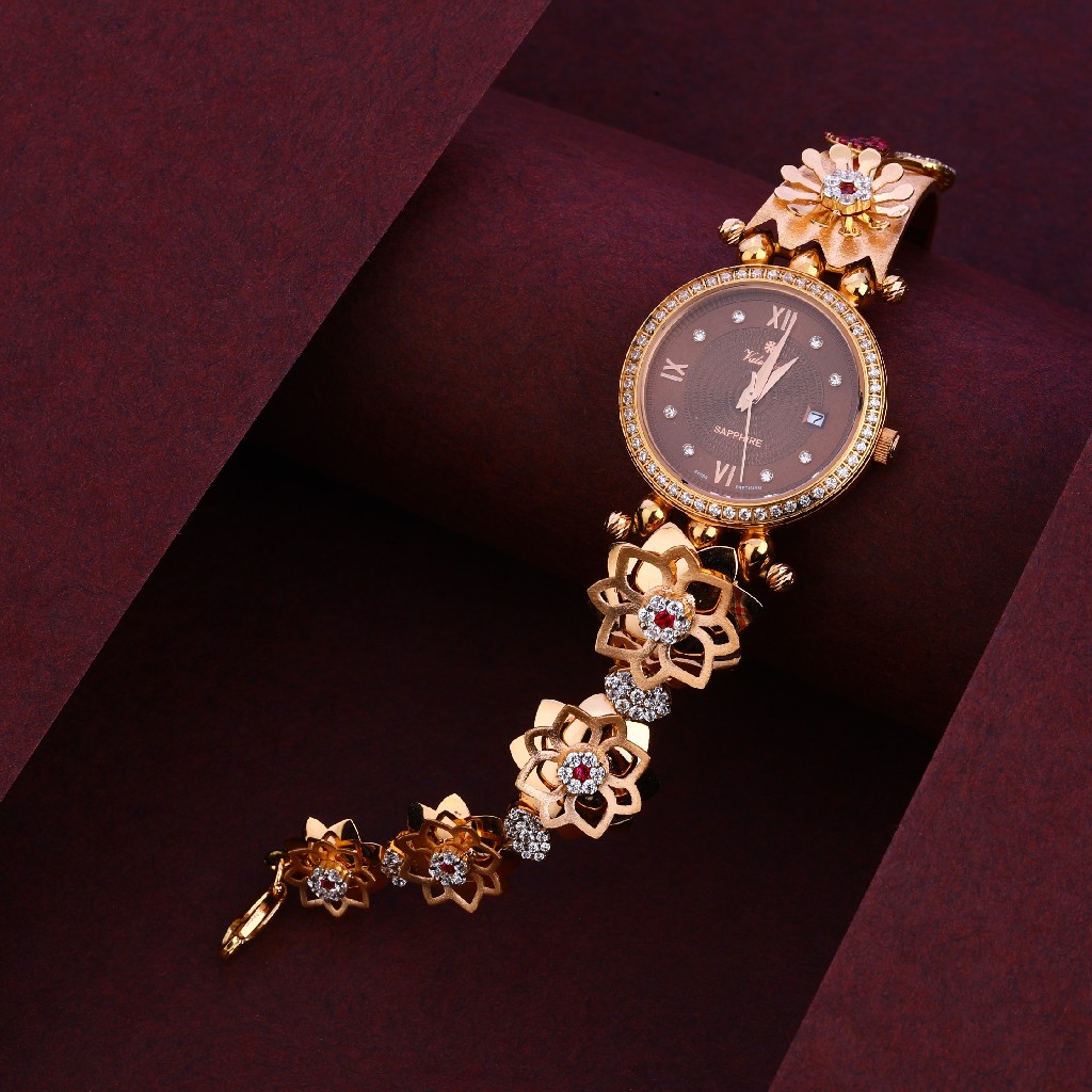 18KT Cz Hallmark Fancy Rose Gold Ladies Watch RLW239