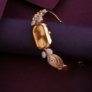 18KT Cz Hallmark Classic Rose Gold Ladies Watch RLW255