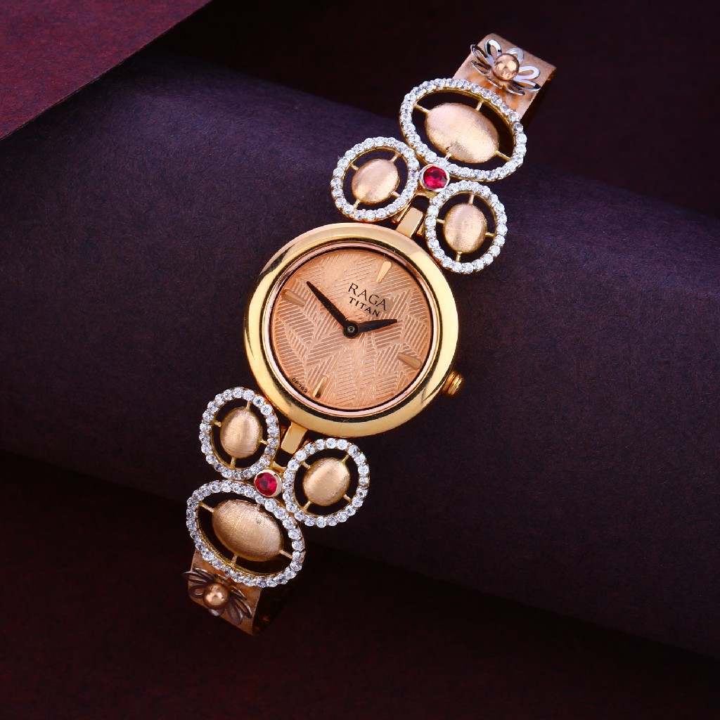 18KT Rose Gold Designer Ladies Diamond Watch RLW262