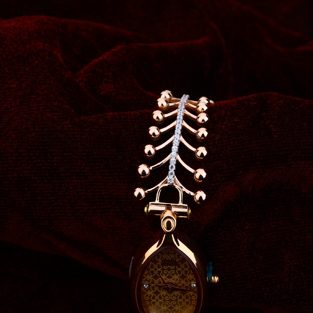750 Rose Gold Fancy Cz Ladies Watch RLW169 - Image 3