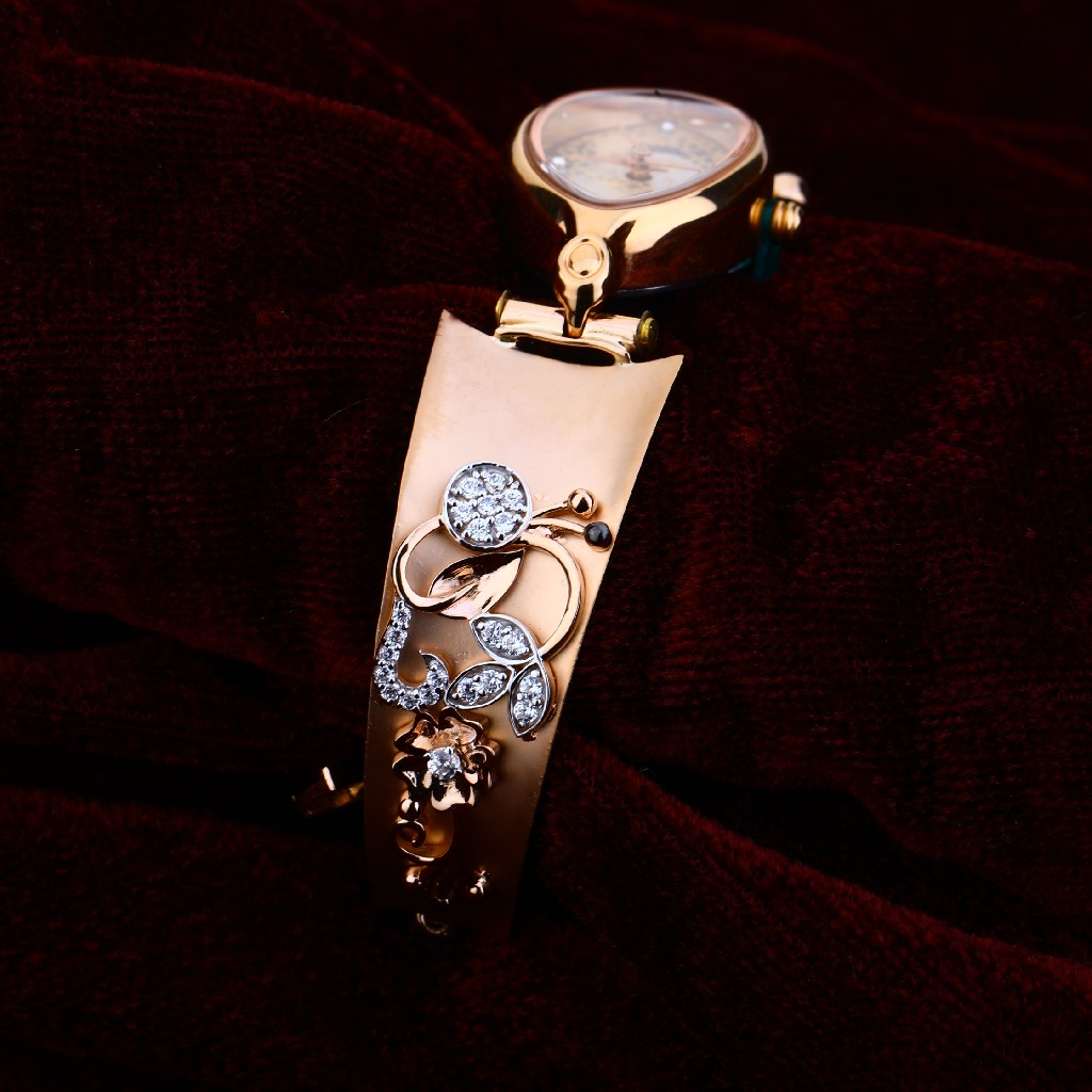 750 Rose Gold Fancy Cz Ladies Watch RLW169 - Image 2