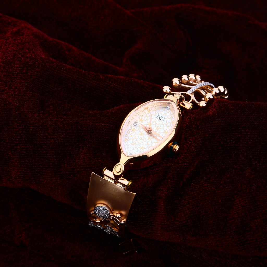 750 Rose Gold Fancy Cz Ladies Watch RLW169