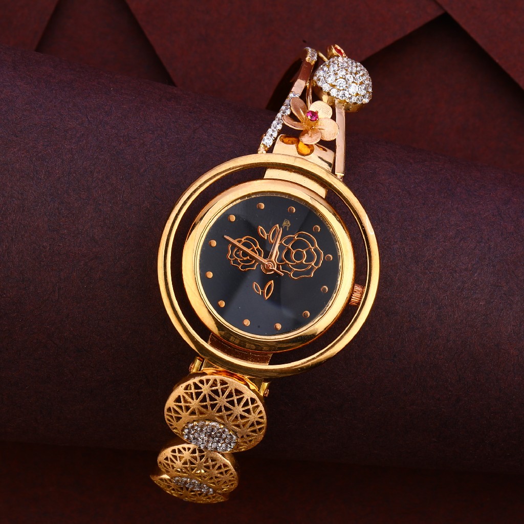 18KT Cz Women's Gorgeous Rose Gold  Watch RLW218