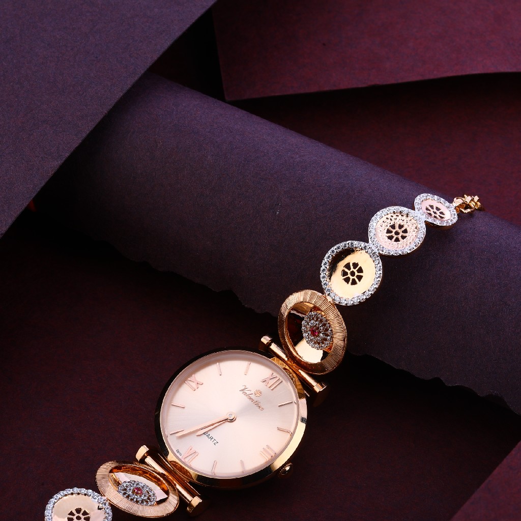 18KT Cz Women's Exclusive Rose Gold Watch RLW252 - Image 2