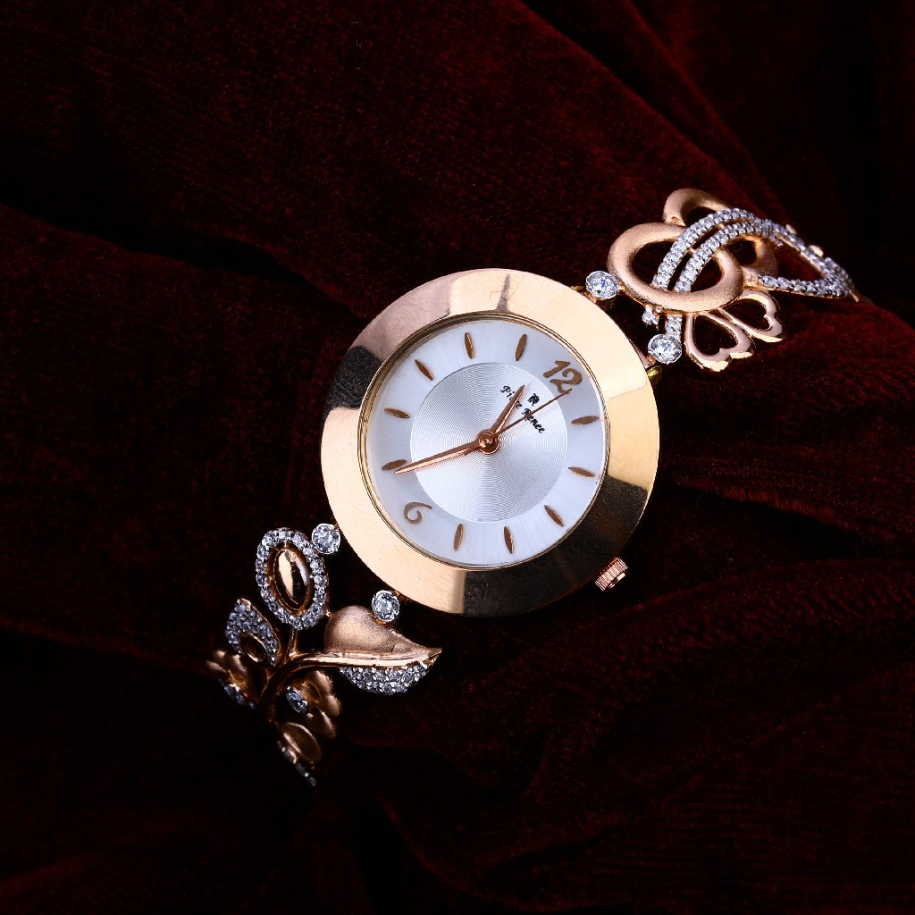 750 Cz Women's Stylish Rose Gold Watch RLW197