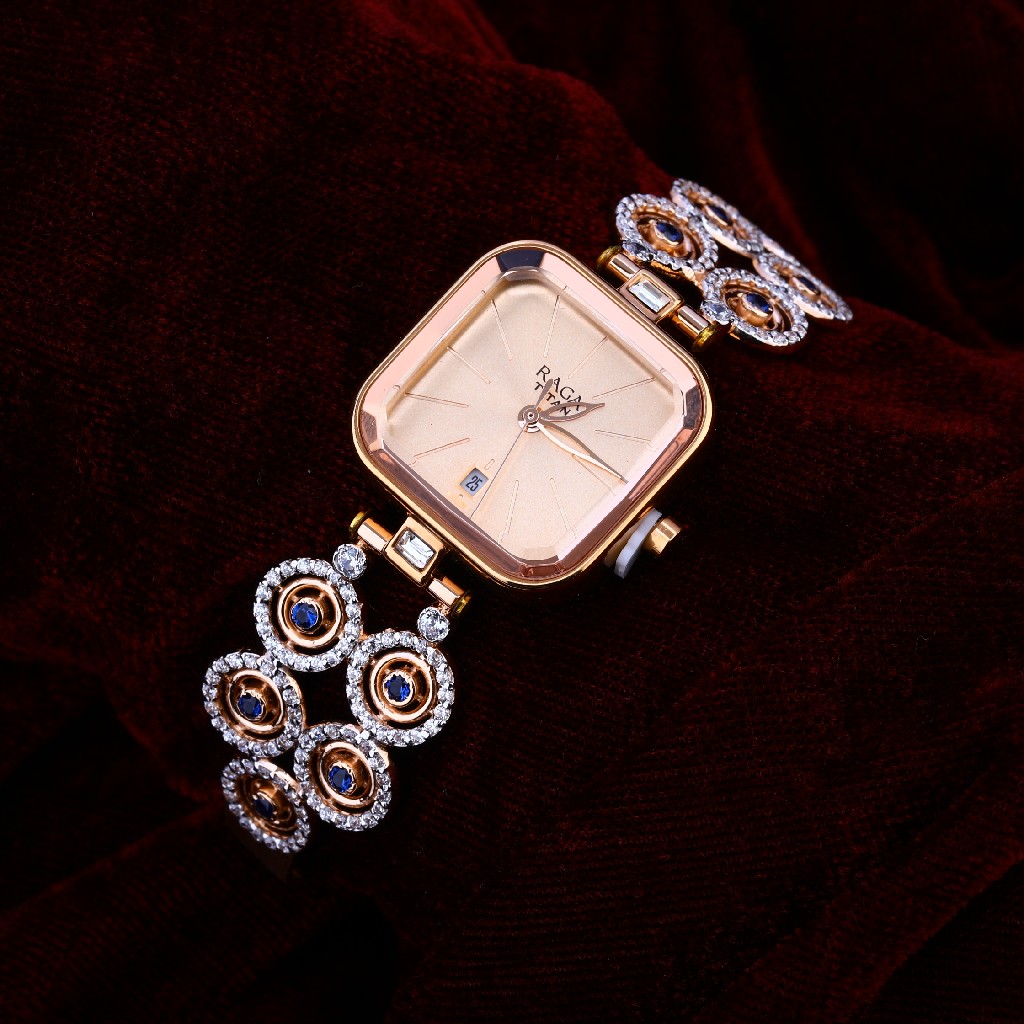 750 Rose Gold Hallmark Stylish Ladies Watch RLW205