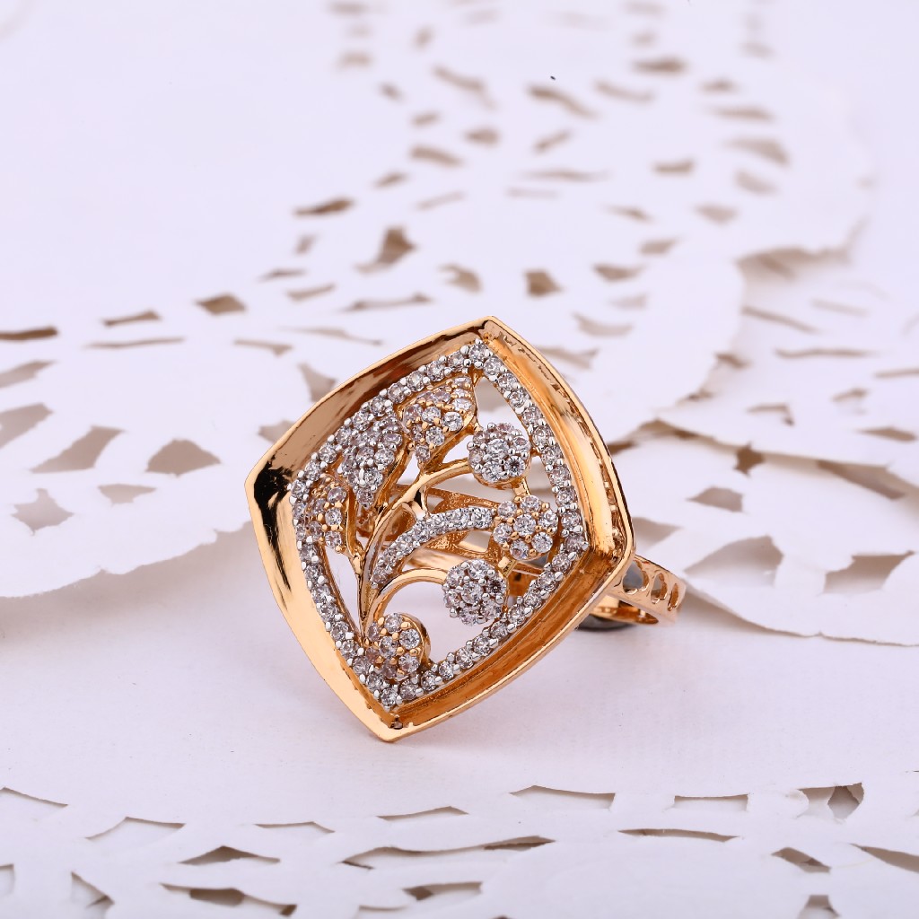 18CT Rose Gold Exclusive Ladies Cz ring RLR524