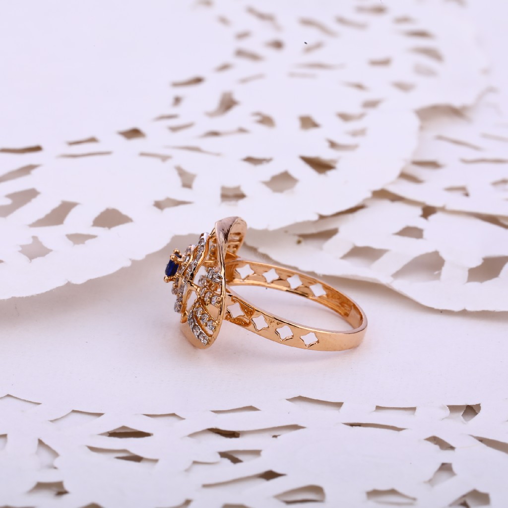 18CT Rose Gold Delicate Ladies Cz ring RLR525 - Image 2
