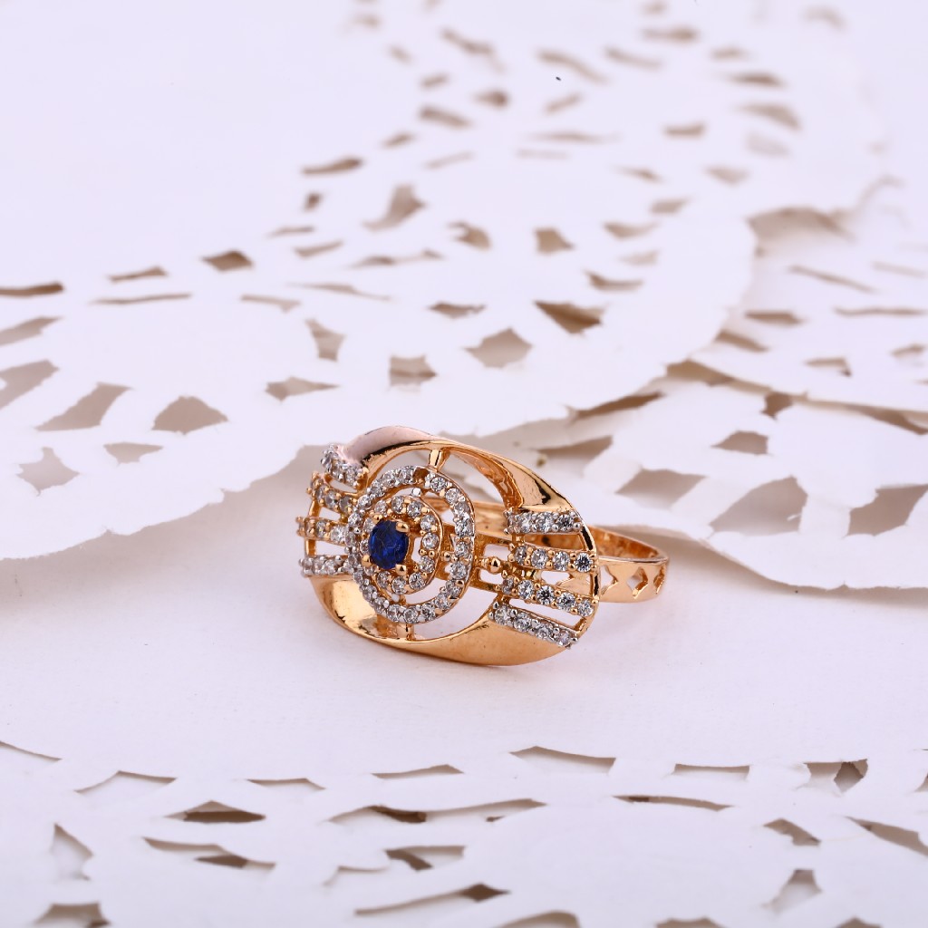 18CT Rose Gold Delicate Ladies Cz ring RLR525