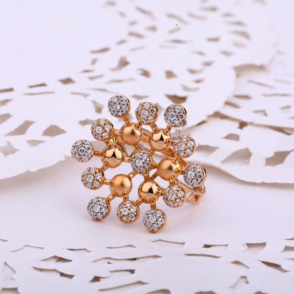 18KT Women's Hallmark Fancy Rose Gold ring RLR531