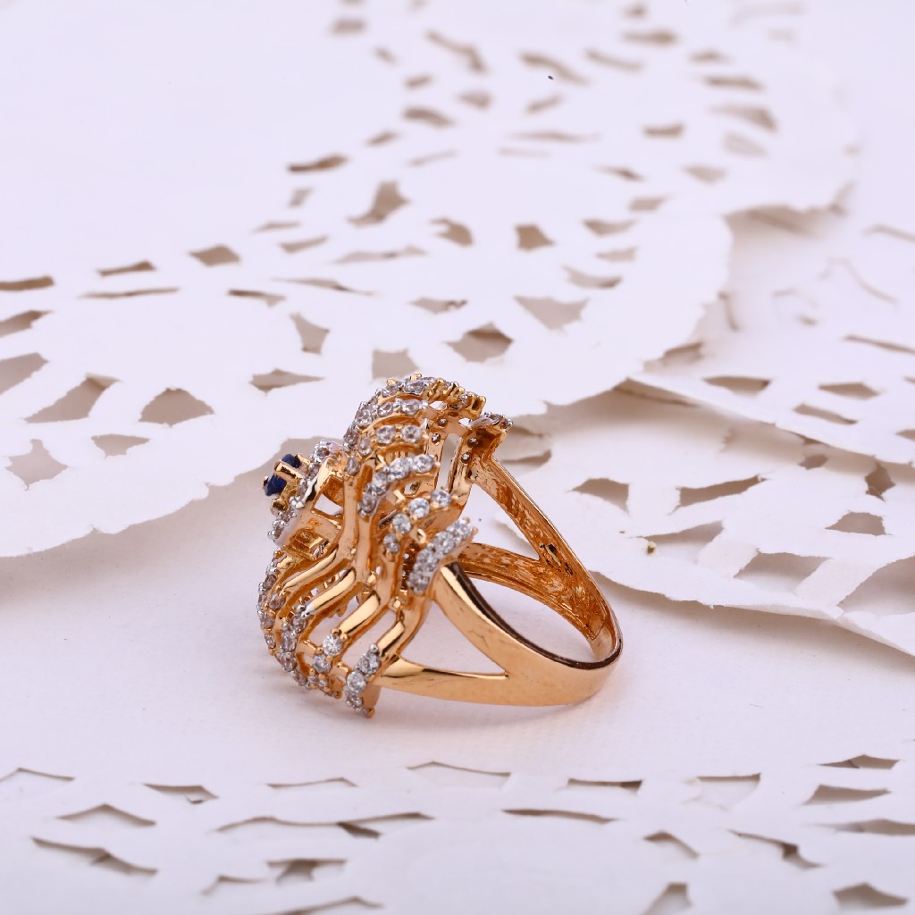 18KT Women's Hallmark Designer Rose Gold ring RLR534 - Image 2