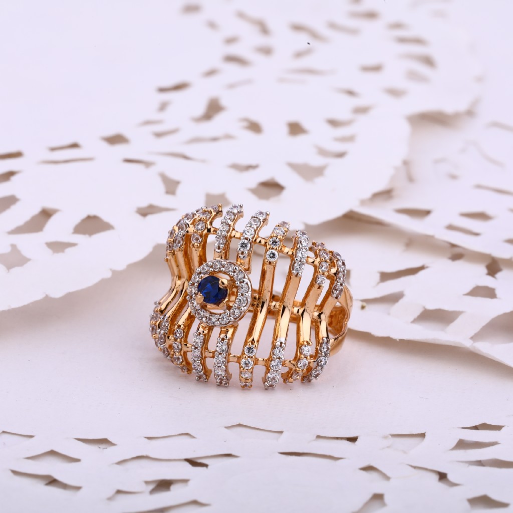18KT Women's Hallmark Designer Rose Gold  ring RLR534