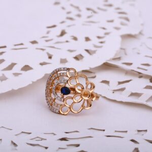 18KT Rose Gold Delicate Diamond Ladies ring RLR541