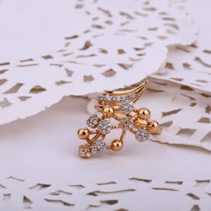 750 Women's CZ Fancy Hallmark Rose Gold ring RLR547