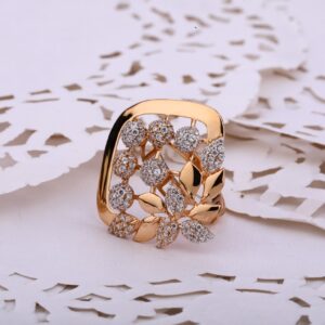 750 Women's CZ Exclusive Hallmark Rose Gold ring RLR548