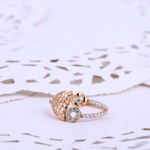 760 Ladies CZ Rose Gold ring RLR560