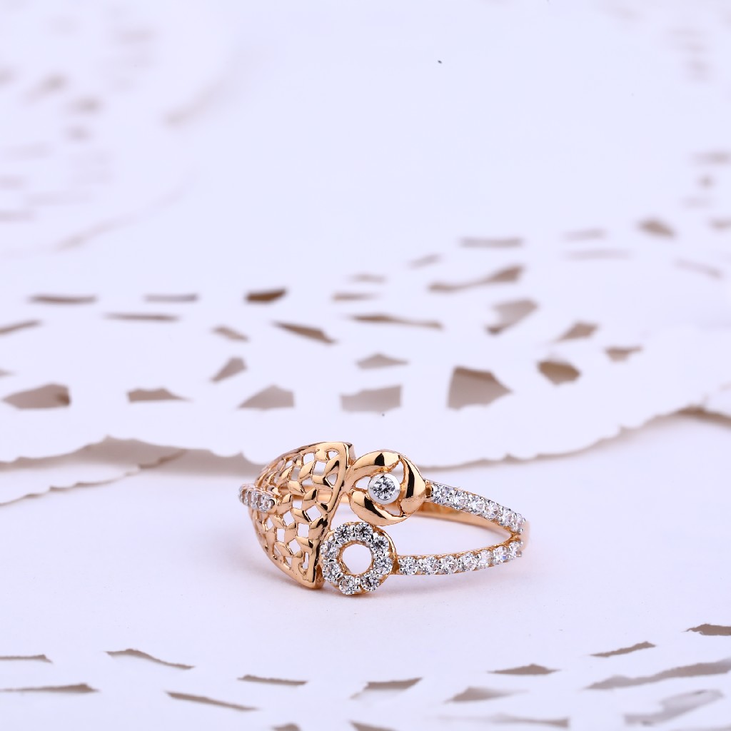 760 Ladies CZ Rose Gold ring RLR560
