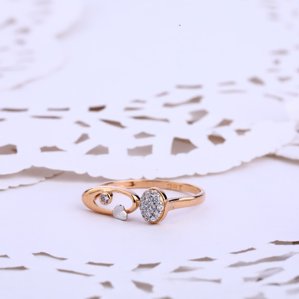 18CT CZ Rose Gold Stylish Hallmark Women's ring RLR561