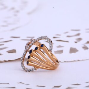 18CT CZ Rose Gold Fancy Hallmark Women's ring RLR563