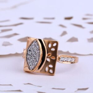 18CT CZ Rose Gold Hallmark Women's ring RLR568
