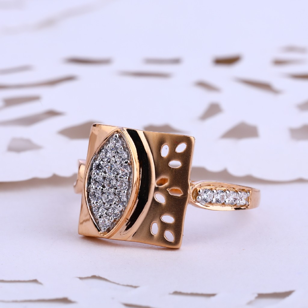 18CT CZ Rose Gold Hallmark Women's ring RLR568