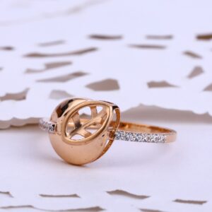 18CT Rose Gold cz Fancy Ladies ring RLR571